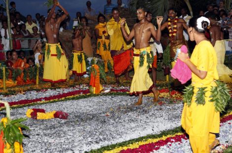 (marche sur le feu), La Réunion